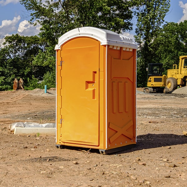 how often are the portable restrooms cleaned and serviced during a rental period in Bison OK